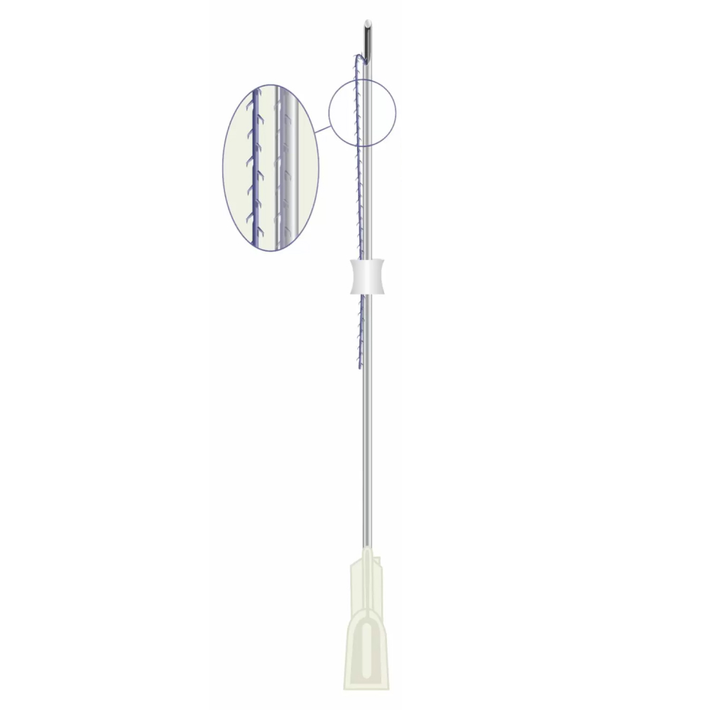 Мезонити Velancia COG 360° 4D L-cannula 21G 100mm PDO USP (3-0) 150mm